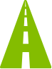 Green road icon